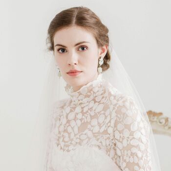 Green Opal And Gold Semi Precious Bridal Earrings – Brynn, 6 of 6