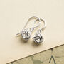 Sterling Silver Dangly Simple Knot Earrings, thumbnail 3 of 4
