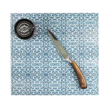 Blue 'Tudor Rose' Worktop Protector / Chopping Board, 5 of 11