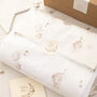 Cream Pointelle Christening Blanket With Cross And Name, thumbnail 4 of 11