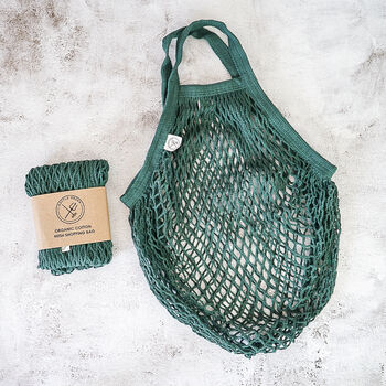 Organic Cotton Reusable String Shopping Bag, 4 of 8