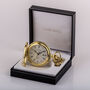 Classic Personalised Gold Plated Calendar Pocket Watch, thumbnail 1 of 2