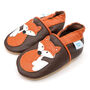 Dotty Fish Fox Soft Leather Baby Shoes With Barefoot Soles, thumbnail 5 of 8
