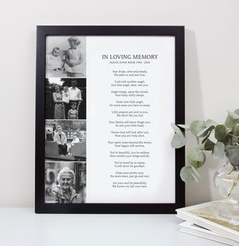 Use Your Own Photos And Poem Handmade Personalised Print, 3 of 8