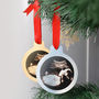 Personalised Gold Or Silver Baby Scan Christmas Bauble, thumbnail 1 of 3