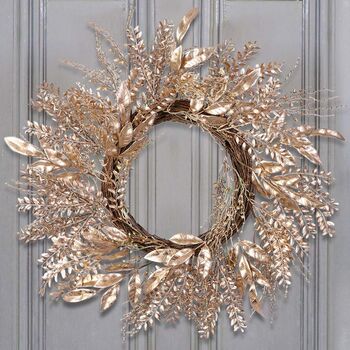 Metallic Magic Champagne Gold Laurel Wreath, 3 of 4