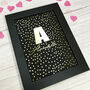 Gold Spotted Initial Print, thumbnail 1 of 5