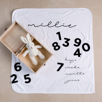 Personalised Baby Milestone Blanket Box, 2 of 6