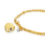 Nugget Chain Heart Urn Ashes Bracelet – 18 K Gold Plate, thumbnail 2 of 7