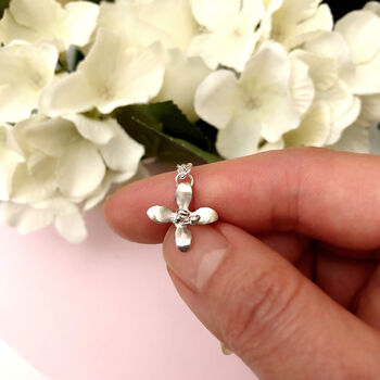Sterling Silver Mini Lily Flower Earrings, 9 of 12