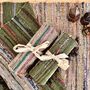 Emerald Green And Natural Rag Rug Bohemian, thumbnail 10 of 10