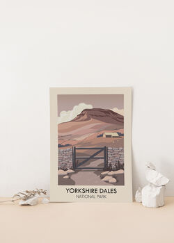 Yorkshire Dales National Park Travel Poster Art Print, 2 of 8