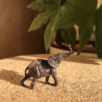 Miniature Bronze Elephant Sculpture 8th Anniversary, 2 of 12