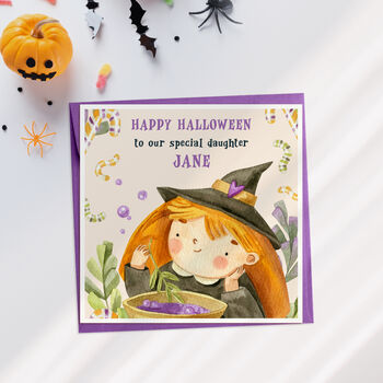 Personalised Halloween Card For Daughter, 2 of 2