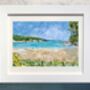 Maenporth Beach, Falmouth, Paper Collage Print, thumbnail 1 of 6