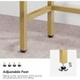 Gold Hallway Tempered Glass Console Entryway Table, thumbnail 7 of 9