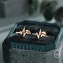 Sterling Silver Heart Beat Stud Earrings, thumbnail 5 of 12