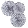 White And Silver Foiled Pinwheel Fan Decorations, thumbnail 2 of 3