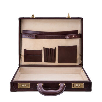 Personalised Luxury Leather Attaché Case. 'The Scanno', 12 of 12
