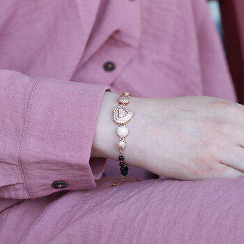 Adjustable Heart Love Rose Fold Bracelet, 2 of 10