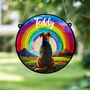 Lakeland Terrier Rainbow Bridge Stained Glass Effect Suncatcher, thumbnail 5 of 5