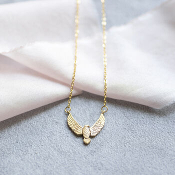 Gold Plated Eagle Positivity Necklace, 6 of 9
