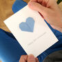 Personalised 45th Sapphire Anniversary Origami Heart Card, thumbnail 1 of 6