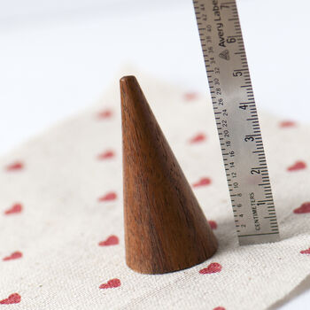 Rose Wood Natural Wood Ring Cone Holder, 2 of 7