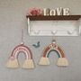Pink Sparkle Wall Hanging, Macrame Rainbow Personalised, thumbnail 10 of 11