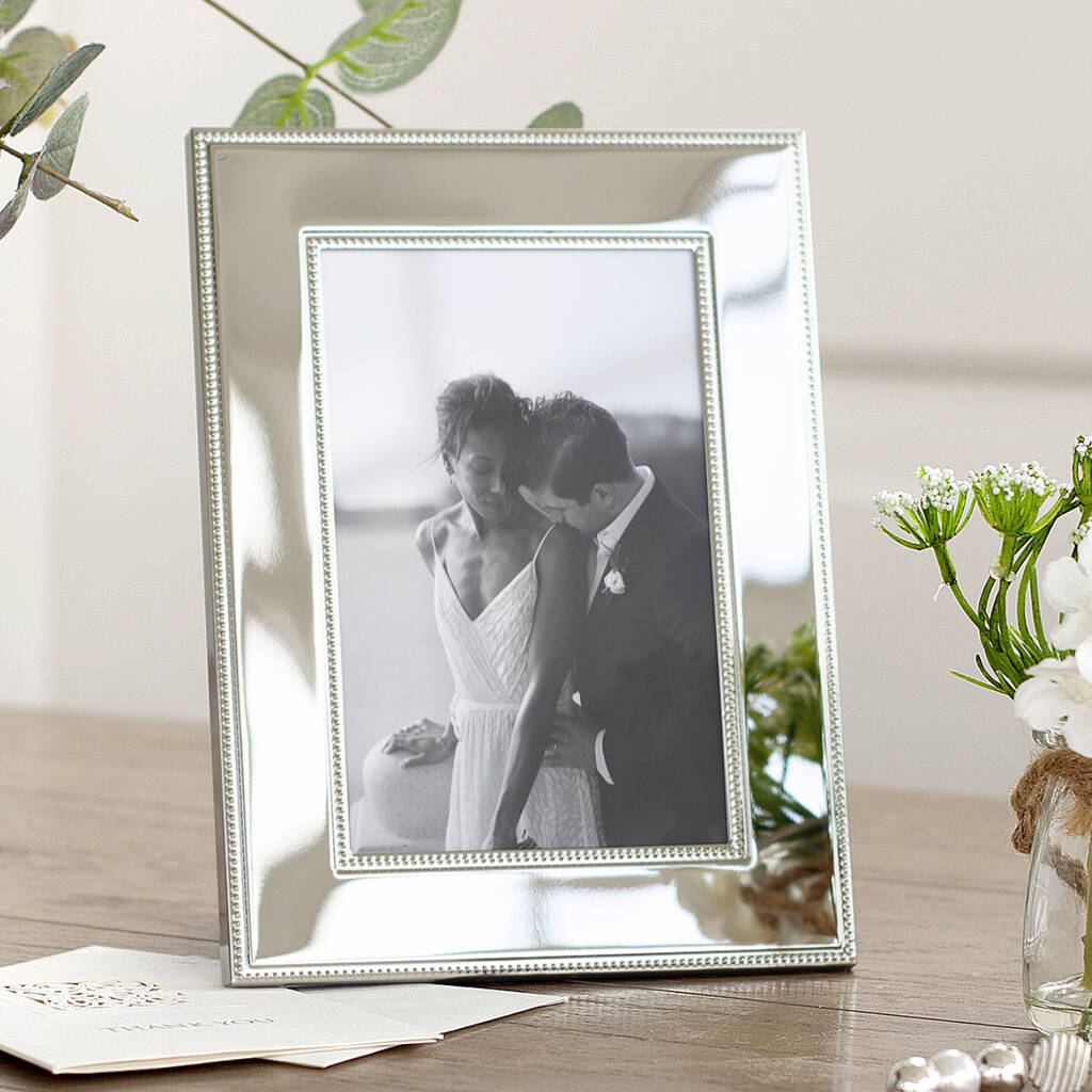 Polished Nickel Beaded Edge Photo Frame By Jodie Byrne ...