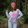 Neon Star Cascading Snowflakes Christmas Sweatshirt, thumbnail 3 of 8