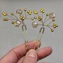 Elegant Gold Hair Pin With Crystal Beads For Weddings, thumbnail 2 of 9