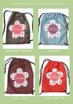 Personalised Swimming Kit Bag Girl's Designs, 6 of 10