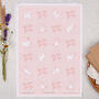 Hello Baby Pink Bunny Circle Sticker Sheet, thumbnail 1 of 2