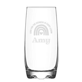 Personalised Inspirational Quote Hi Ball Glass Tumbler, 3 of 3