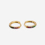 Small Hoops With Colourful Stones, Rainbow Jewellery, thumbnail 1 of 3