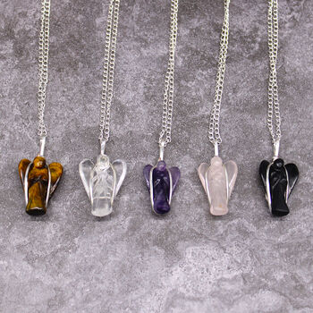 Guardian Angel Pendant Necklace | Tigers Eye, 4 of 7
