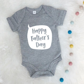 Happy Fathers Day Speech Bubble Baby Grow, 6 of 10