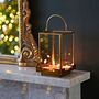 Antique Brass Candle Lantern, thumbnail 3 of 12