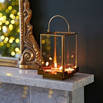 Antique Brass Candle Lantern, 6 of 10