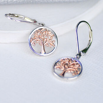Personalised Silver And Rose Gold Tree Of Life Necklace, 3 of 8