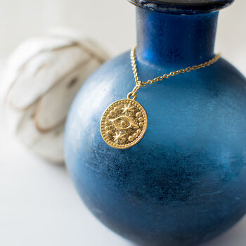 Evil Eye Coin Necklace, 4 of 8