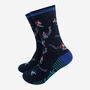Downhill Skier Bamboo Socks Men's Navy Blue, thumbnail 1 of 4