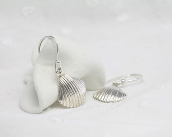 Sterling Silver Shell Earrings, 4 of 6