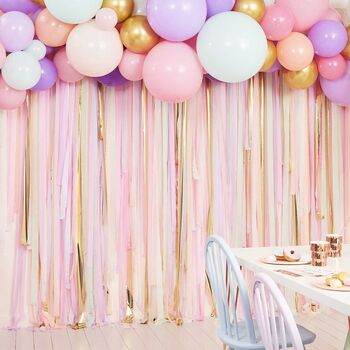 Pastel Balloon Garland And Streamers Backdrop Set, 3 of 3
