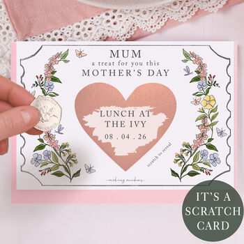 Personalised Mother's Day Floral Gift Scratch Voucher, 4 of 4