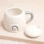 Novelty Igloo Christmas Ceramic Mug With Lid, thumbnail 3 of 3