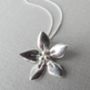 Silver Wildflower Pendant And Chain, thumbnail 2 of 6