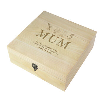 Personalised Engraved Floral Keepsake Box, 4 of 10