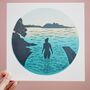 Sunrise Swimmer Art Print, thumbnail 3 of 3